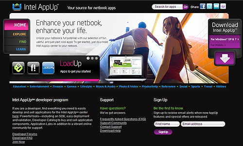 #003Υͥ/NetbookرĤδ֤Ȥʤ뤫IntelNetbookץꥱ󥹥ȥIntel AppUpפ