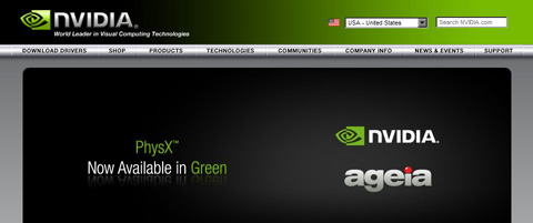 NVIDIAPhysXפAGEIA Technologies