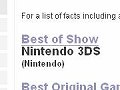 Best of E3 Awardsͥޤϥ˥ƥɡ3DSBethesda SoftworksΡRageפϺ¿λ