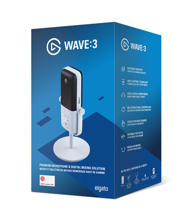 画像集#004のサムネイル/Elgato製USBマイク「Wave：3」に白色モデルが登場