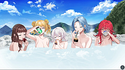 Ǥ⤦Drinking in the hot spring!